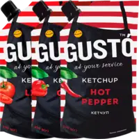 Кетчупы в продаже ТМ GUSTÓ